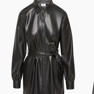 New, without tags Aritzia Wilfred Caroline vegan leather dress